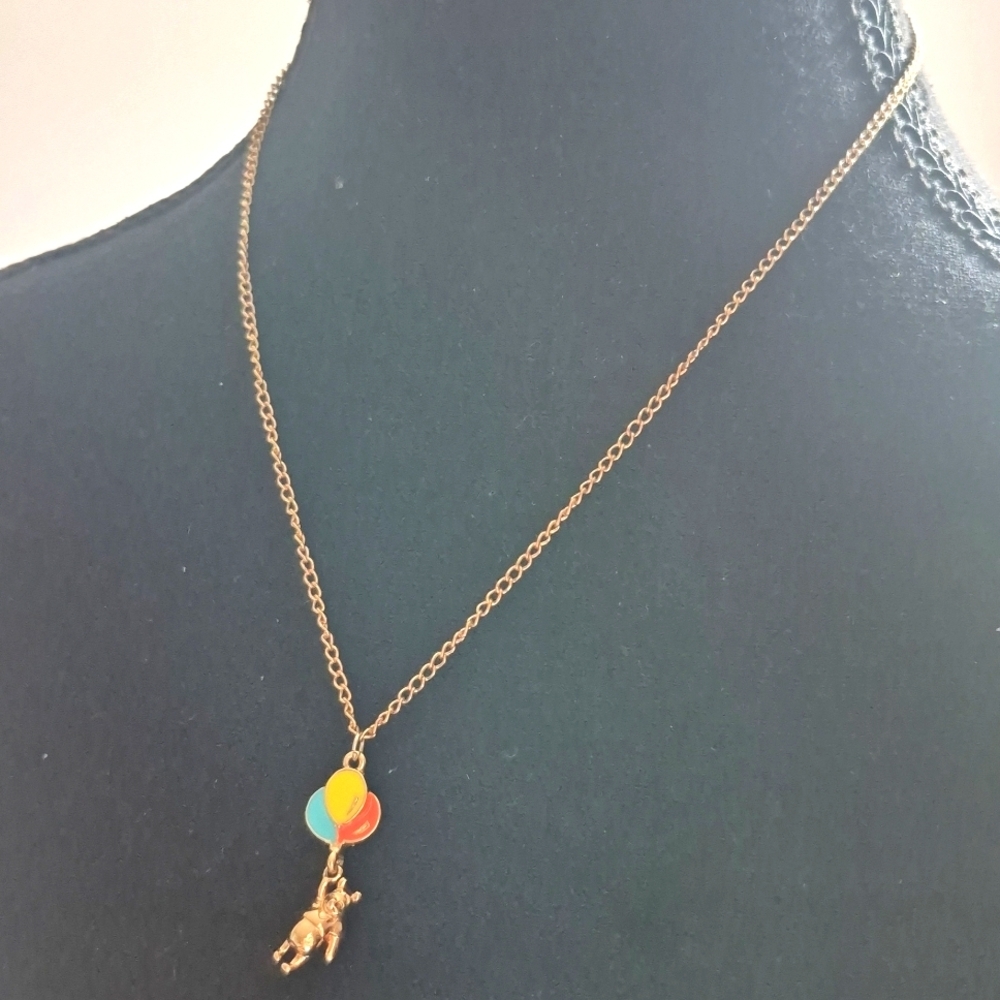 🦜DISNEY Winnie the Pooh Bear with Balloons Necklace - Picture 2 of 7